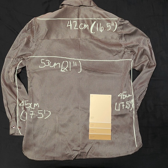 Bianca Nygaard Long Sleeve Blouse with geometric pattern, satin finish - Picture 10 of 10